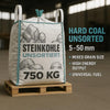 Steinkohle (hnedé uhlie): 750 kg Anthrazitkohle (antracit): 5-50 mm Vysoká výhrevnosť Kúrenie v krbe Kúrenské uhlie GiDeli