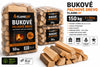 Bukové palivové drevo Flameup – 150 kg (3 × 50 kg) – polená s dĺžkou 25 cm – vhodné pre kachle, krby, vonkajšie ohniská a grily Translation missing: sk.products.product.regular_price