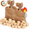 Drevené brikety Floranica – 100 % lisované z tvrdého dreva – 5 × 12,5 kg (62,5 kg) – okrúhle brikety do krbu – vysoká výhrevnosť – nízke emisie dymu