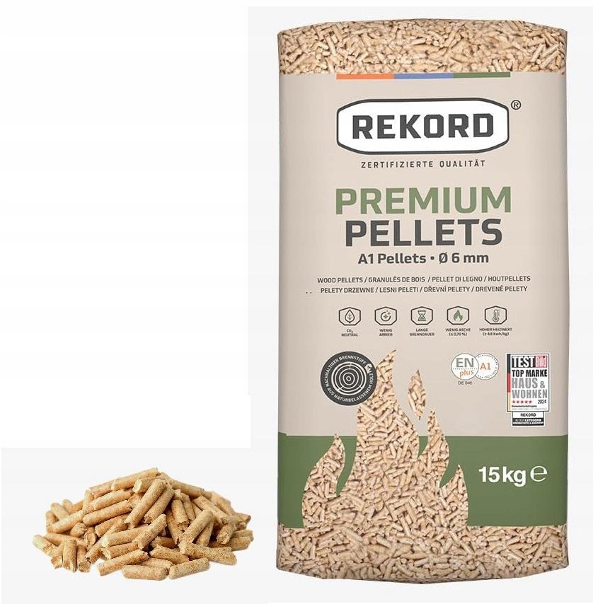 REKORD Drevené pelety A1 ENplus – Palette de (70 vriec × 15 kg ) / 1 050 kg