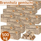Miešané palivové drevo – 500 kg (buk, dub, breza, borovica, smrek) – drevo do kachlí a krbov – drevo na ohnisko a grilovanie – dĺžka 25 cm