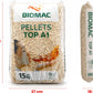 Drevené pelety TOP ENplus A1 v 15 kg vreci / Paleta 1050 kg (70 vriec ×15 kg)