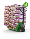 Prémiové drevené pelety Pure Pellet – 3 palety – 195 vriec, 2 925 kg