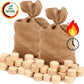 Drevené brikety Floranica – 100 % lisované z tvrdého dreva – 5 × 12,5 kg (62,5 kg) – okrúhle brikety do krbu – vysoká výhrevnosť – nízke emisie dymu